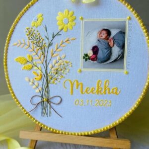 New Born Baby Embroidery Hoop